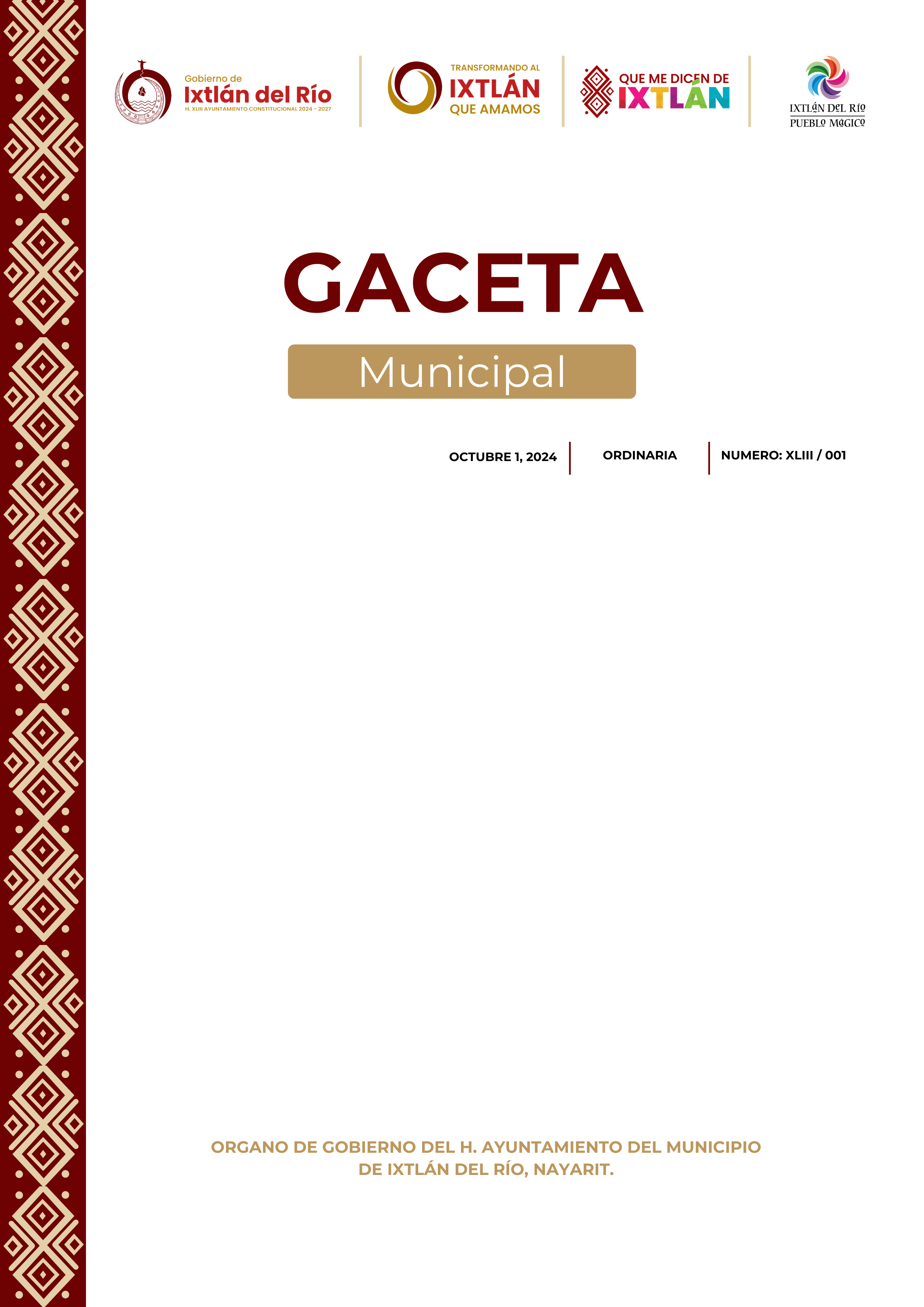 Gaceta Ordinaria XLIII SEP